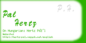 pal hertz business card